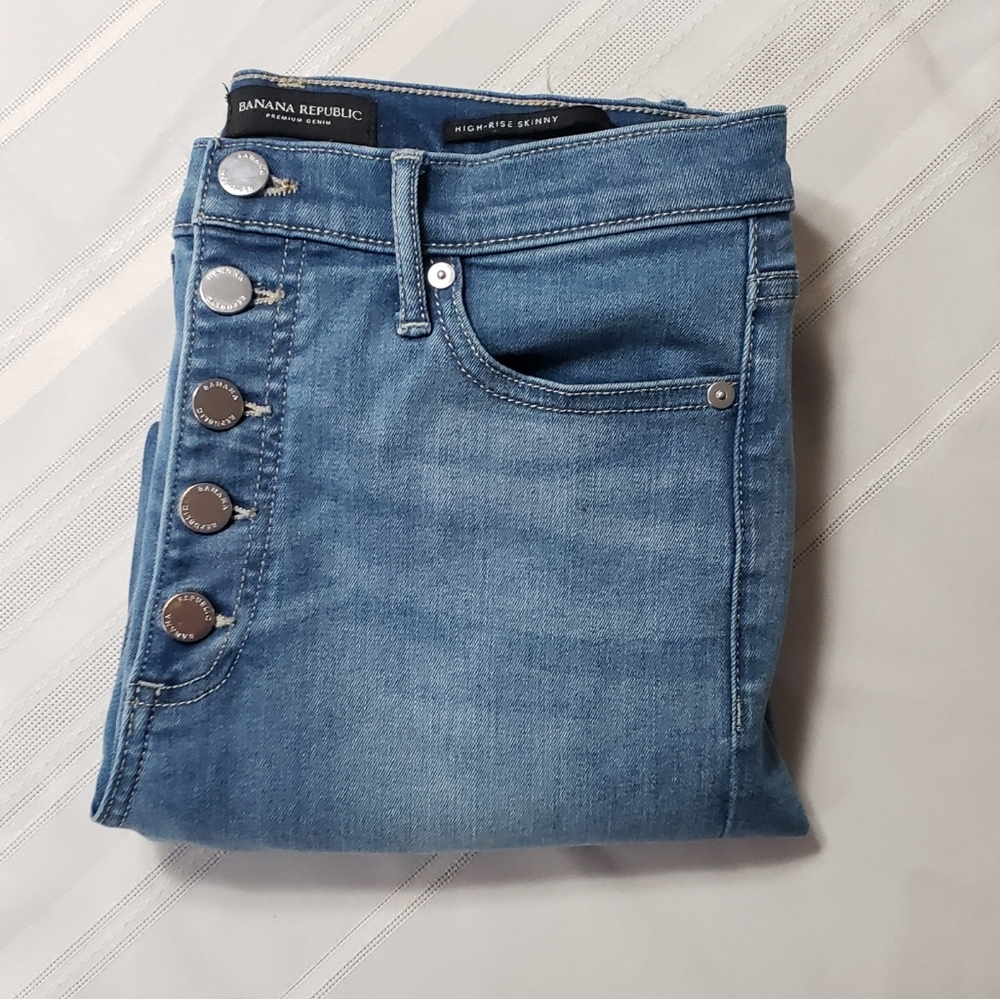 BANANA REPUBLIC High-Rise Skinny Button Fly Jeans